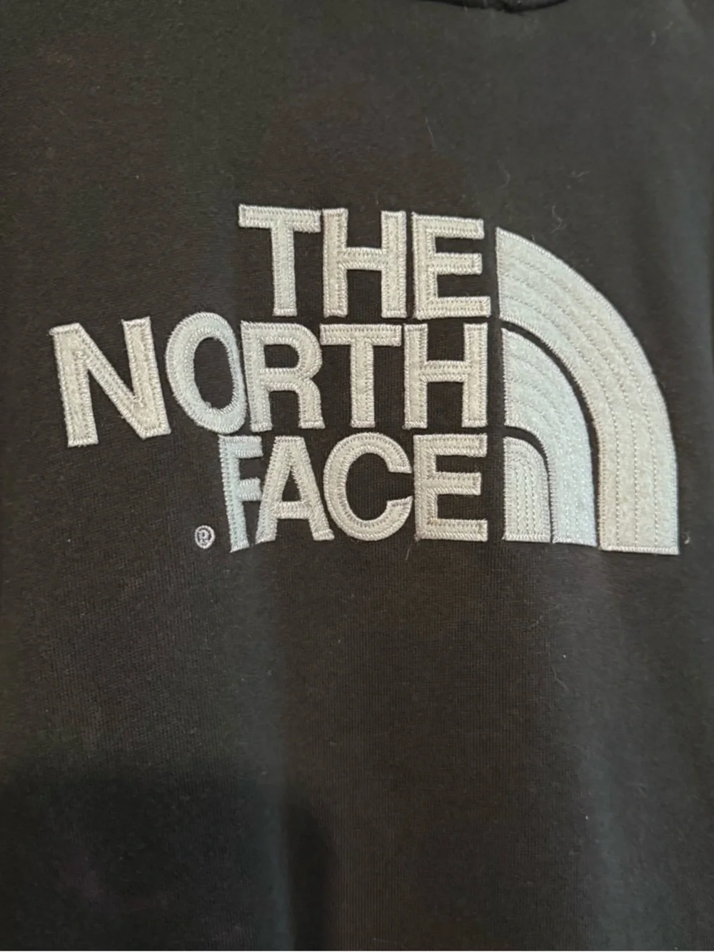 The North Face Black Hoodie with Gray Logo